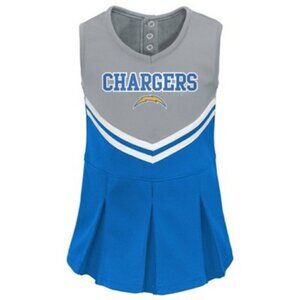 💕NFL TEAM APPAREL💕 ~ Chargers Cheerleader Dress ~ Blue Grey 12M Toddler